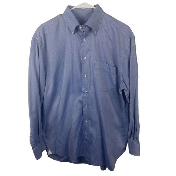 Peter Millar Long Sleeve Blue Purple‎ Dress Shirt 100% Cotton Size M - Picture 1 of 9